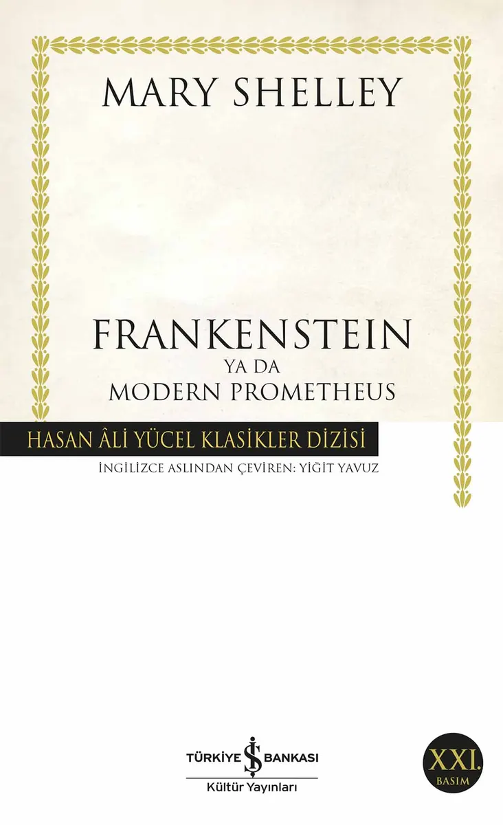 Frankenstein ya da Modern Prometheus kitabının kapağı